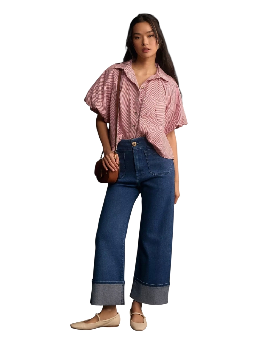 Anthropologie Collette Denim Cuff High-Rise Jeans Size 29